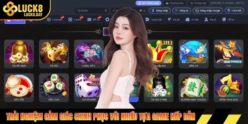 Trải nghiệm cảm giác chinh phục với nhiều tựa game hấp dẫn